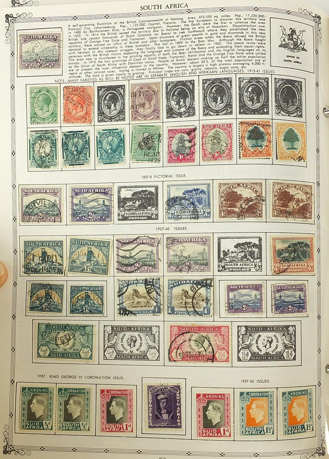 Collection of world stamps arranged in an album from Romania to Zanzibar - Image 6 of 8