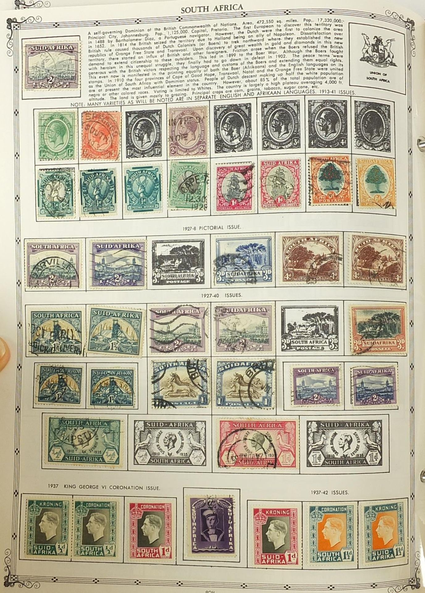 Collection of world stamps arranged in an album from Romania to Zanzibar - Bild 6 aus 8