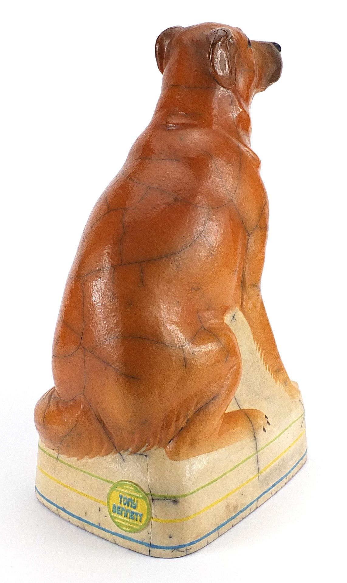 Tony Bennett hand painted pottery seated dog, 36cm high - Bild 2 aus 4