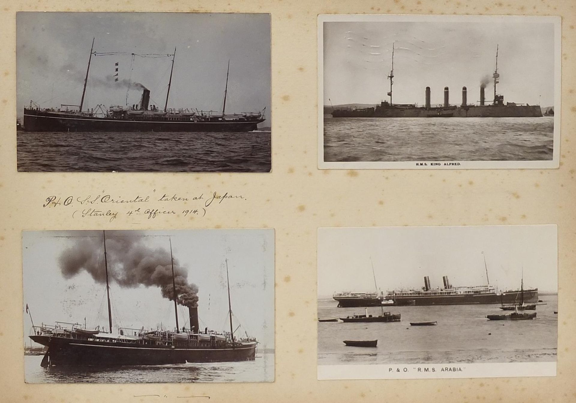 Early 20th century naval interest ephemera arranged in an album including photographs, postcards, - Image 3 of 7