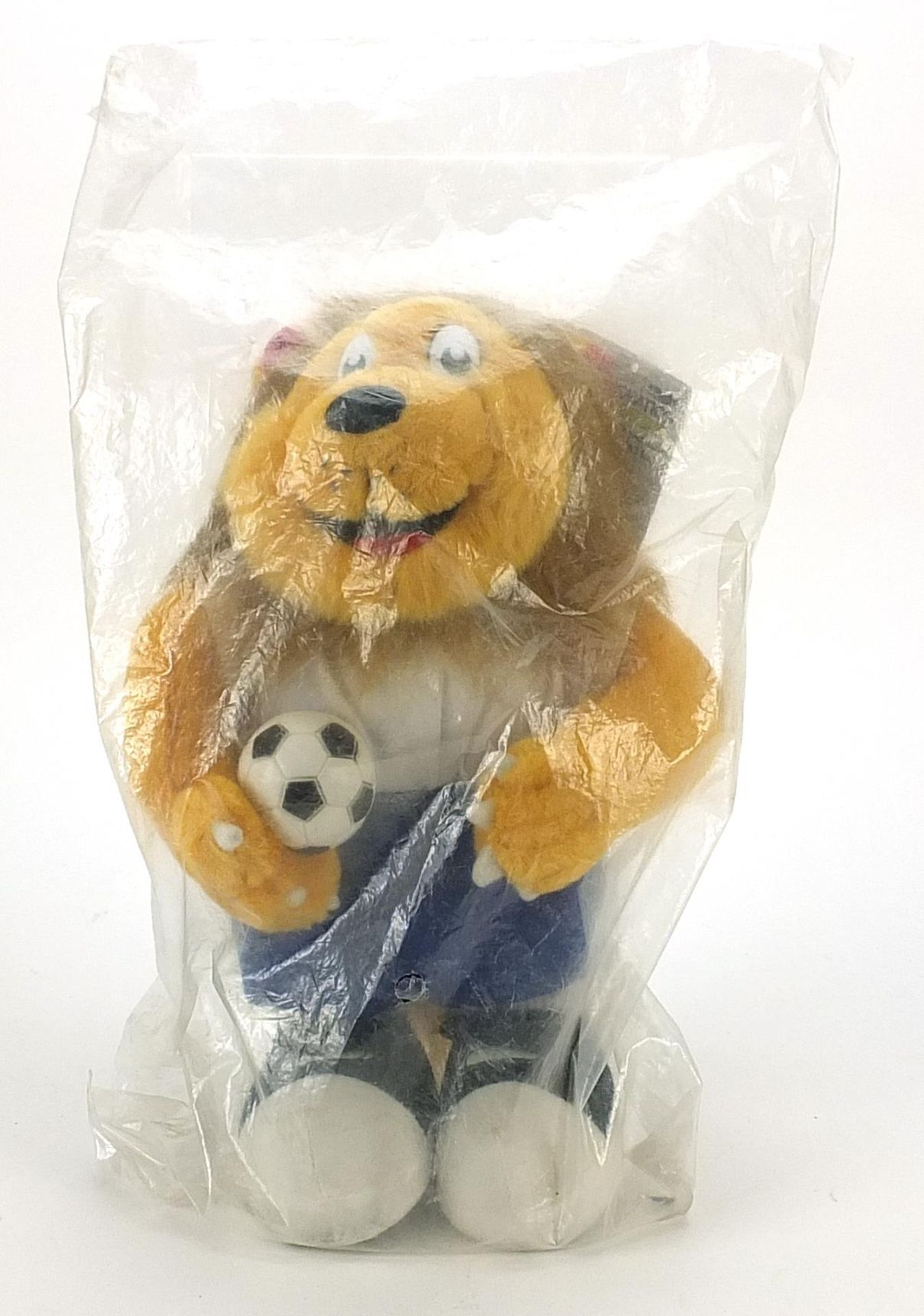 Sealed UEFA Euro 96 England Official Goliath Lion teddy bear, 30cm high
