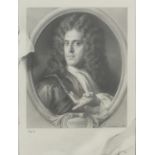 M Leonard - Portrait of a gentleman wearing a peri wig, pencil drawing, Morton Morris & Company,