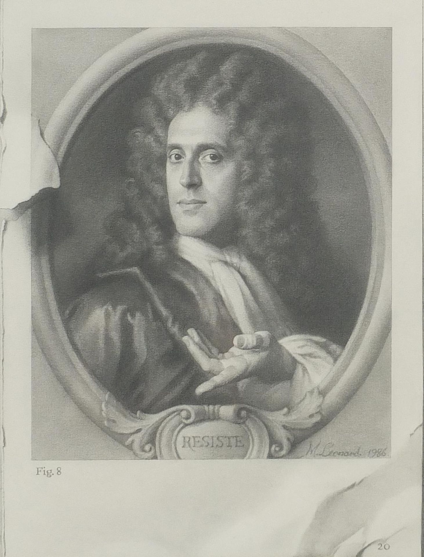 M Leonard - Portrait of a gentleman wearing a peri wig, pencil drawing, Morton Morris & Company,