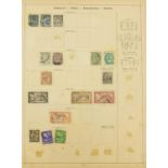 Collection of 19th century and later stamps arranged in an album including Germany, Hungary and