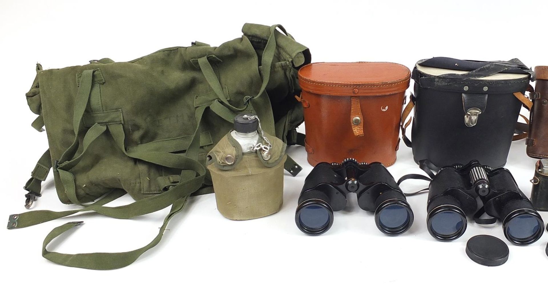 Sundary items including Military interest kit bags, military interest binocular's case, two pairs of - Image 2 of 4