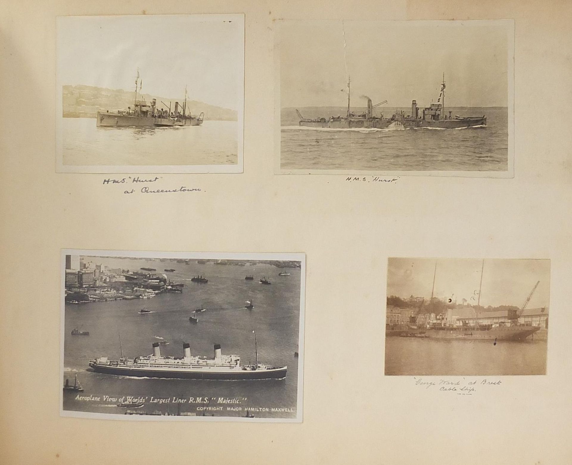 Early 20th century naval interest ephemera arranged in an album including photographs, postcards, - Image 6 of 8