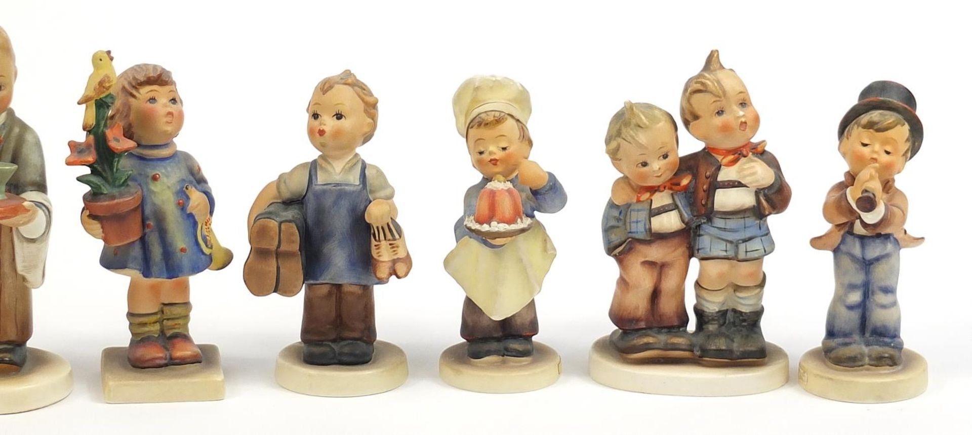 Ten Goebel Hummel figures, the largest 14.5cm high - Image 3 of 6