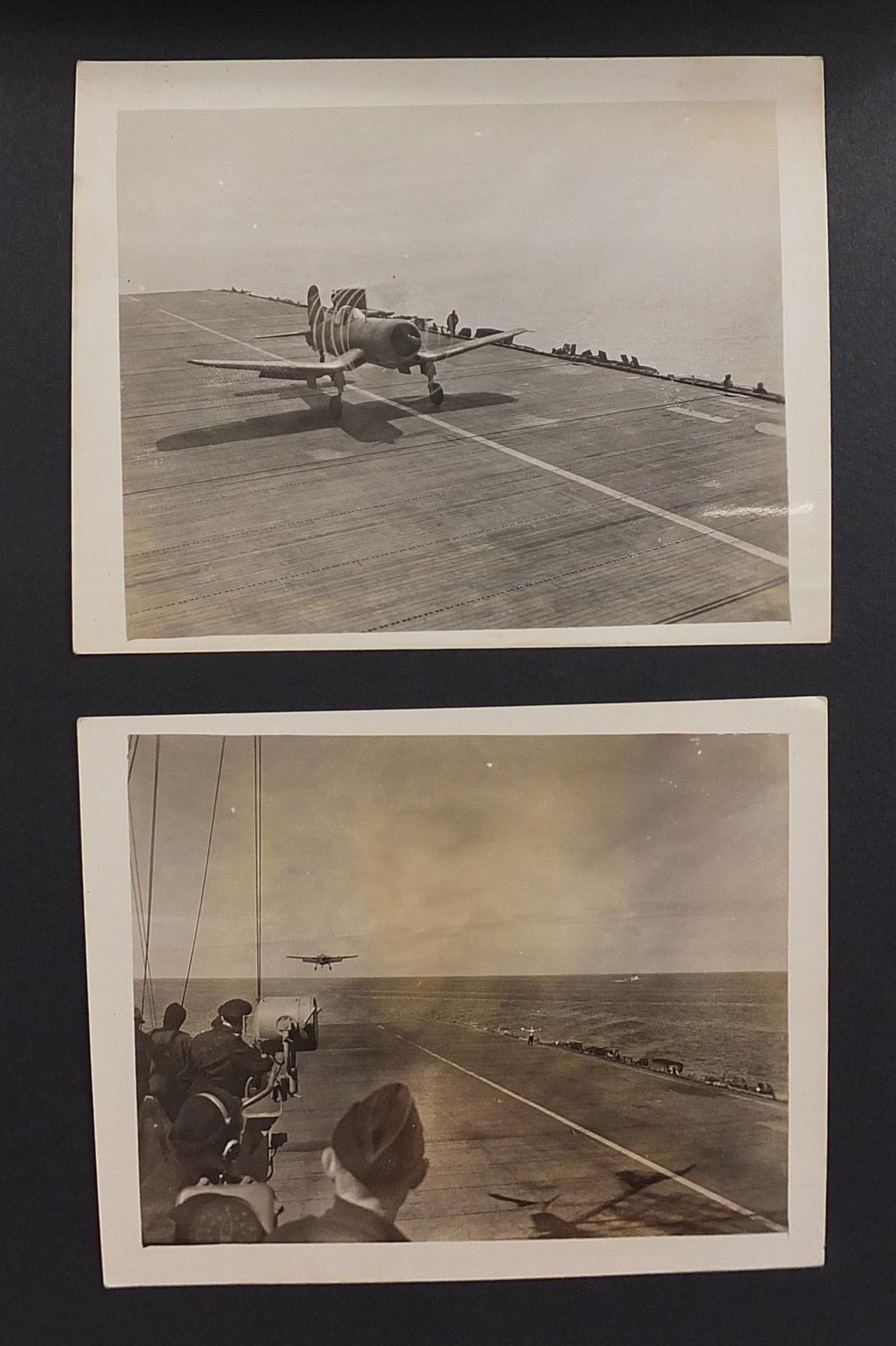 World War II black and white photograph album relating to HMS Rajah Roker class carrier, including - Bild 5 aus 23