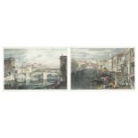 After Joseph Mallord William Turner - Rialto Bridge and View of Florence, pair of 19th century