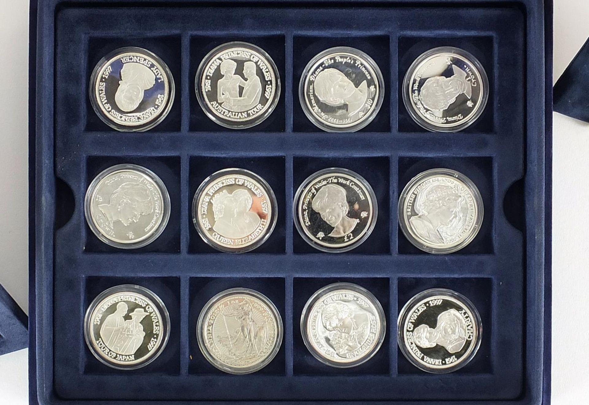 Set of 24 silver proof coins commemorating Princess Diana - Image 3 of 4