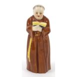 Royal Worcester candle snuffer in the form of a monk, 11.5cm high