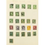 United States of America stamps from the early Presidents to 1950, arranged in an album