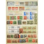 Australian stamps arranged in an album including some dating back to the early state issues