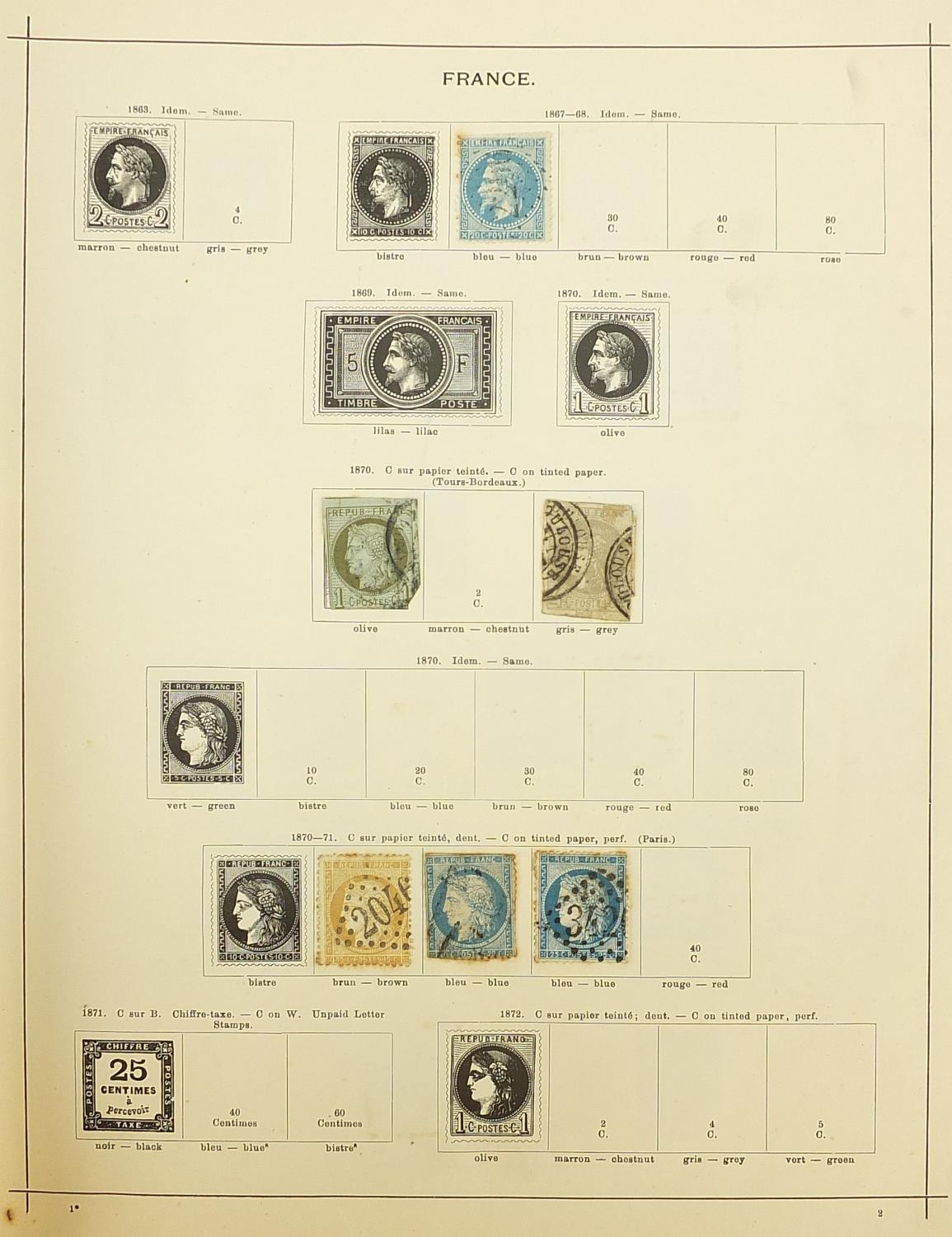 Collection of 19th century and later world stamps including Denmark and Switzerland