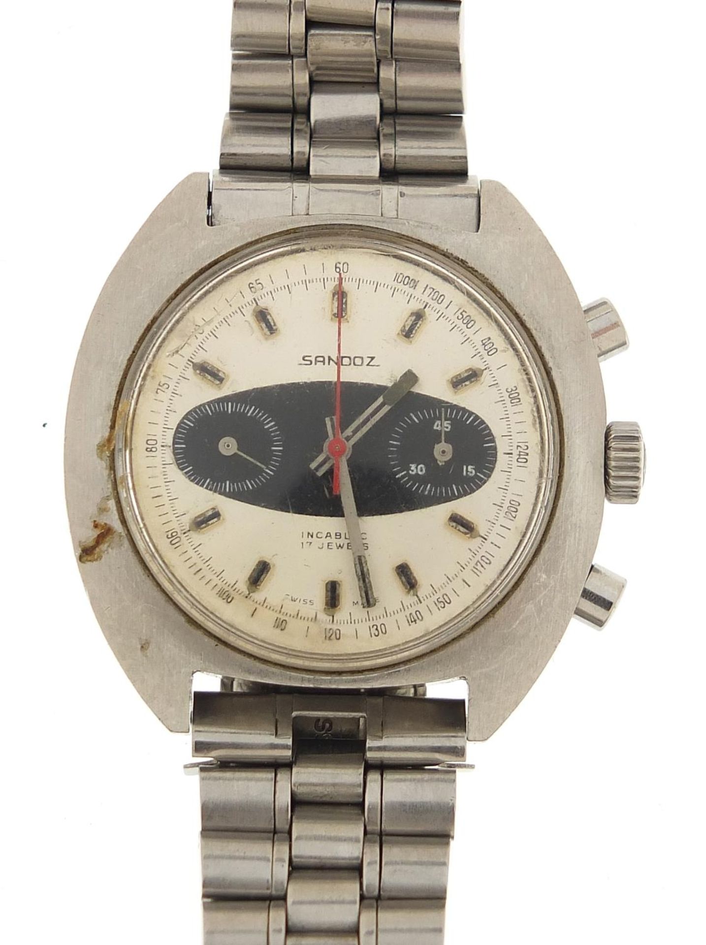 Sandoz, vintage gentlemen's chronograph wristwatch, the case 40mm wide