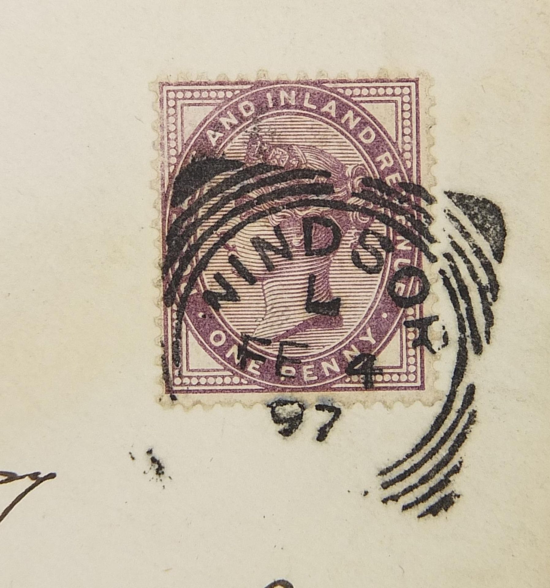 Victorian postal history and a one Anna stamp booklet including Penny Red covers, one with - Image 13 of 15