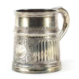Pearce & Sons, George V heavy silver tankard engraved Reproduction of antique tankard William and