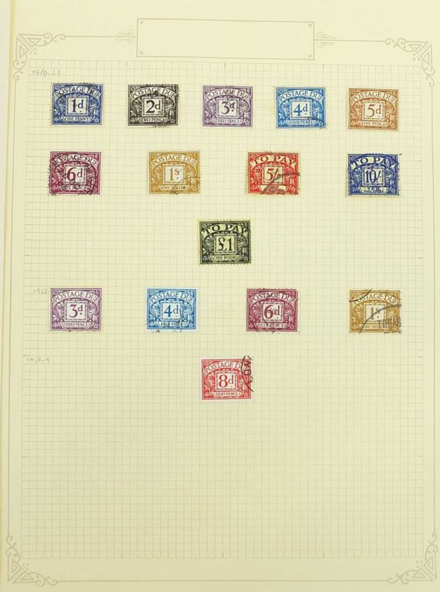 Collection of Postal Due and fiscal arranged on several pages - Image 3 of 7