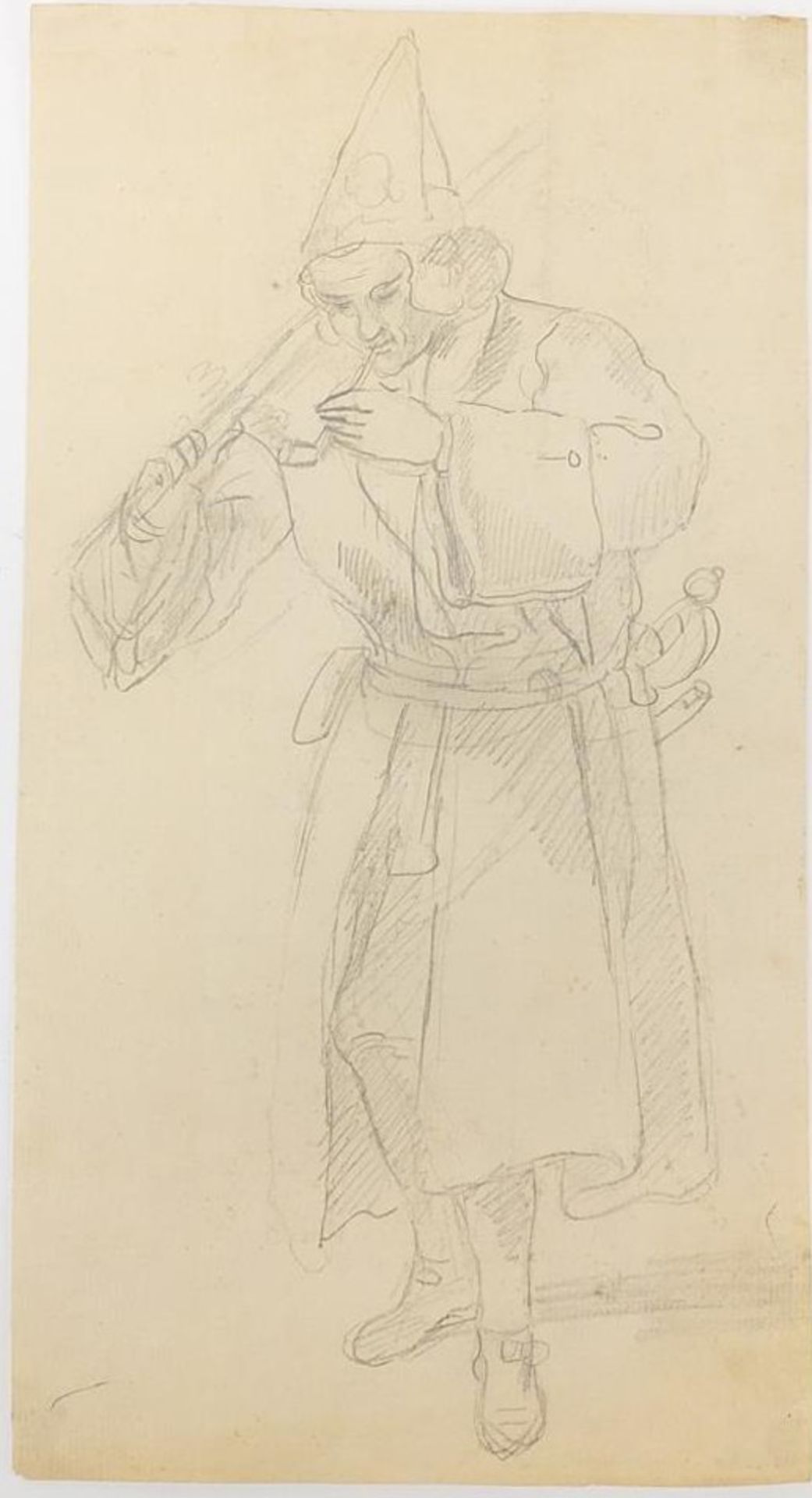 School of George Hayter - Gentlemen wearing naval and military dress, set of three pencil drawings - Image 6 of 11