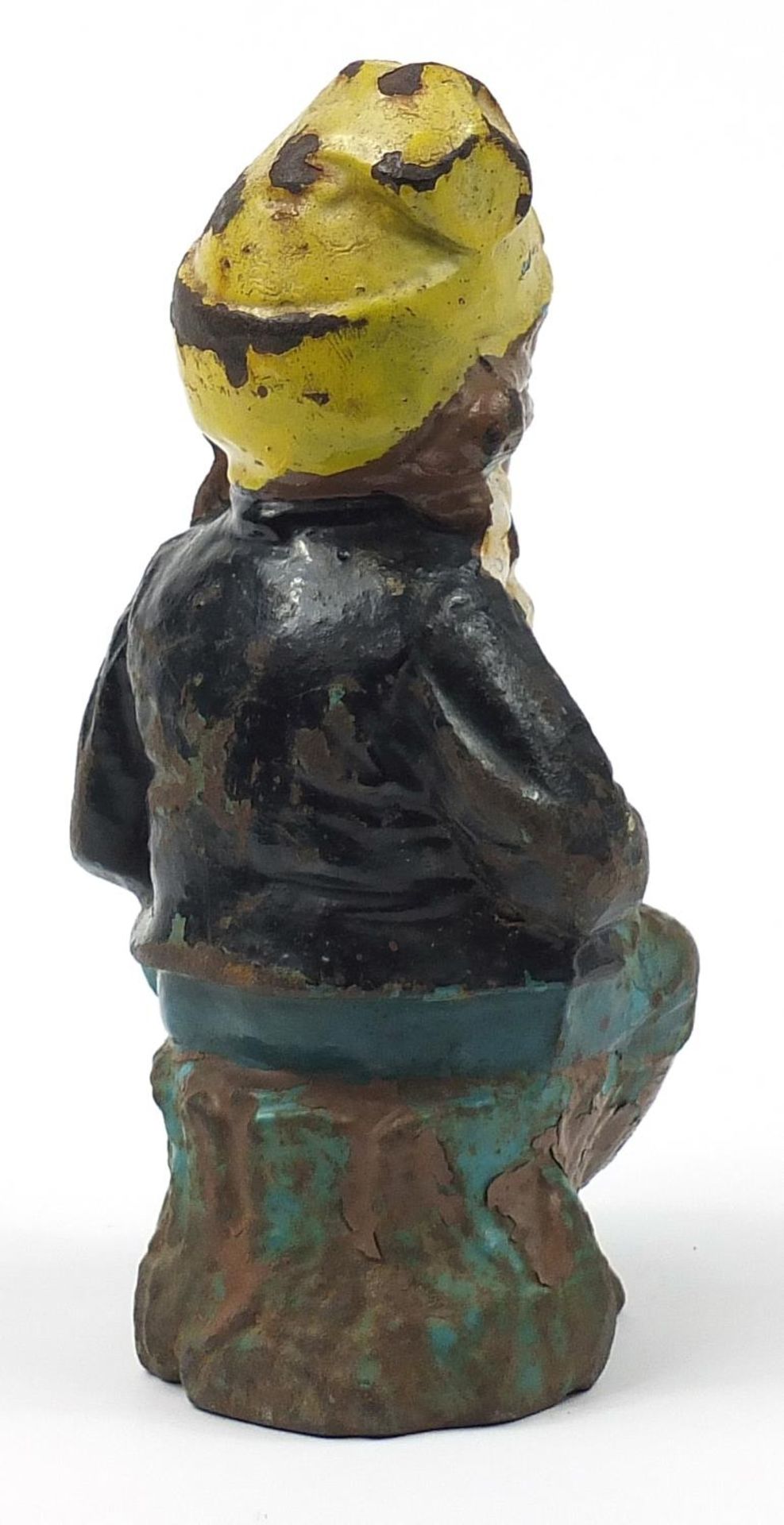 Painted cast iron advertising Record gnome, 25.5cm high - Image 2 of 3