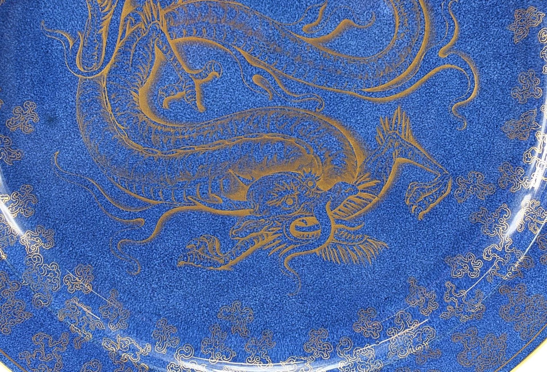 Wedgwood lustre charger hand painted with dragons, 38cm in diameter - Image 2 of 4