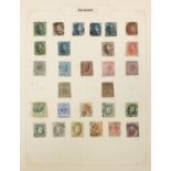 Extensive collection of Belgium and Colonies stamps arranged on several pages