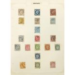 Collection of Norway stamps arranged on several pages