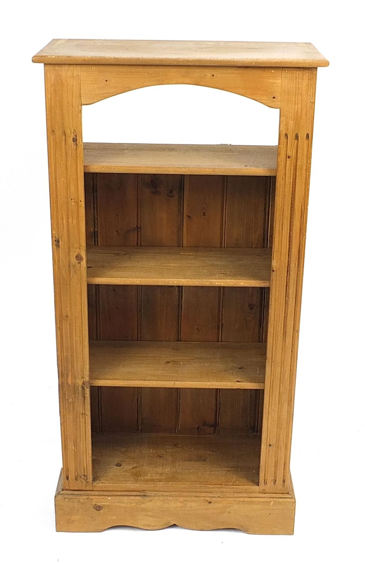 Pine open four shelf open bookcase, 124.5cm H x 63.5cm W x 29cm D - Bild 2 aus 3