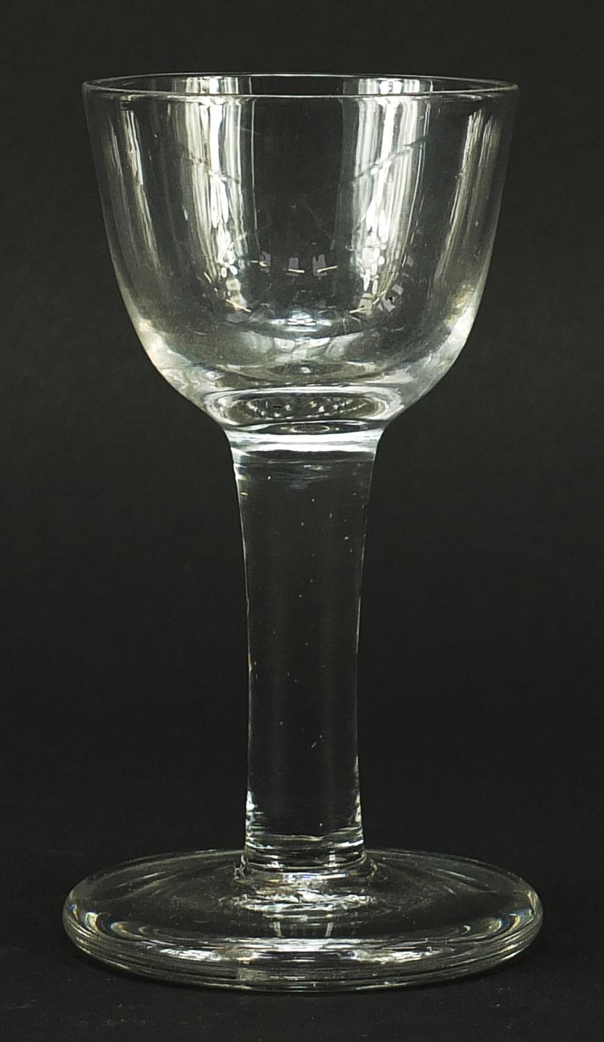 18th century wine glass, 13cm high