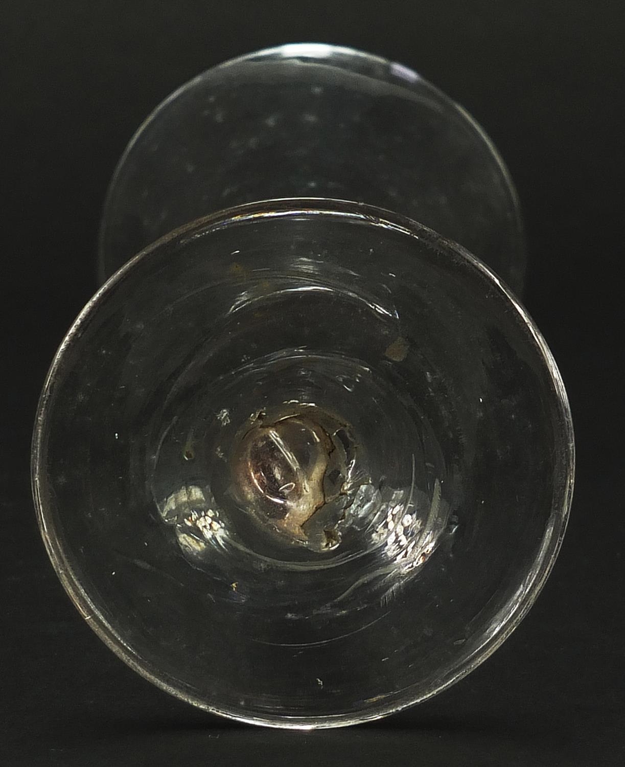 18th century wine glass, 18cm high - Image 3 of 3