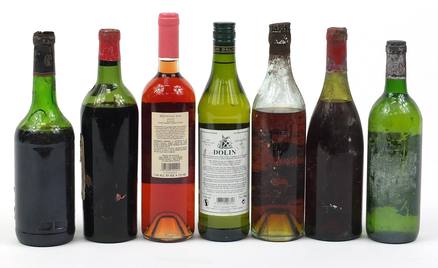 Seven bottle of vintage and later alcohol to include 1959 Lamouroux Margaux - Image 2 of 2