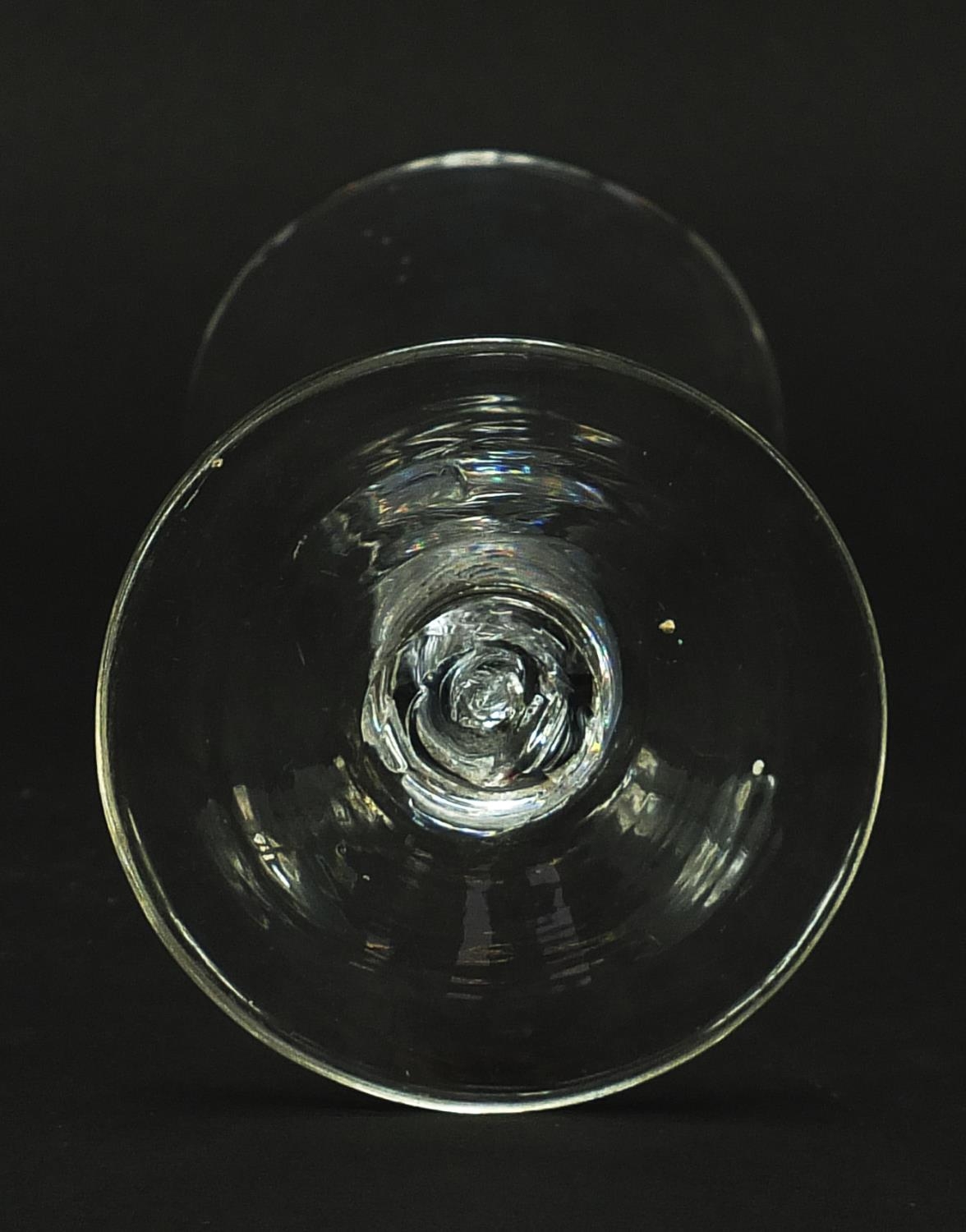 18th century wine glass with air twist stem, 17cm high - Image 3 of 3