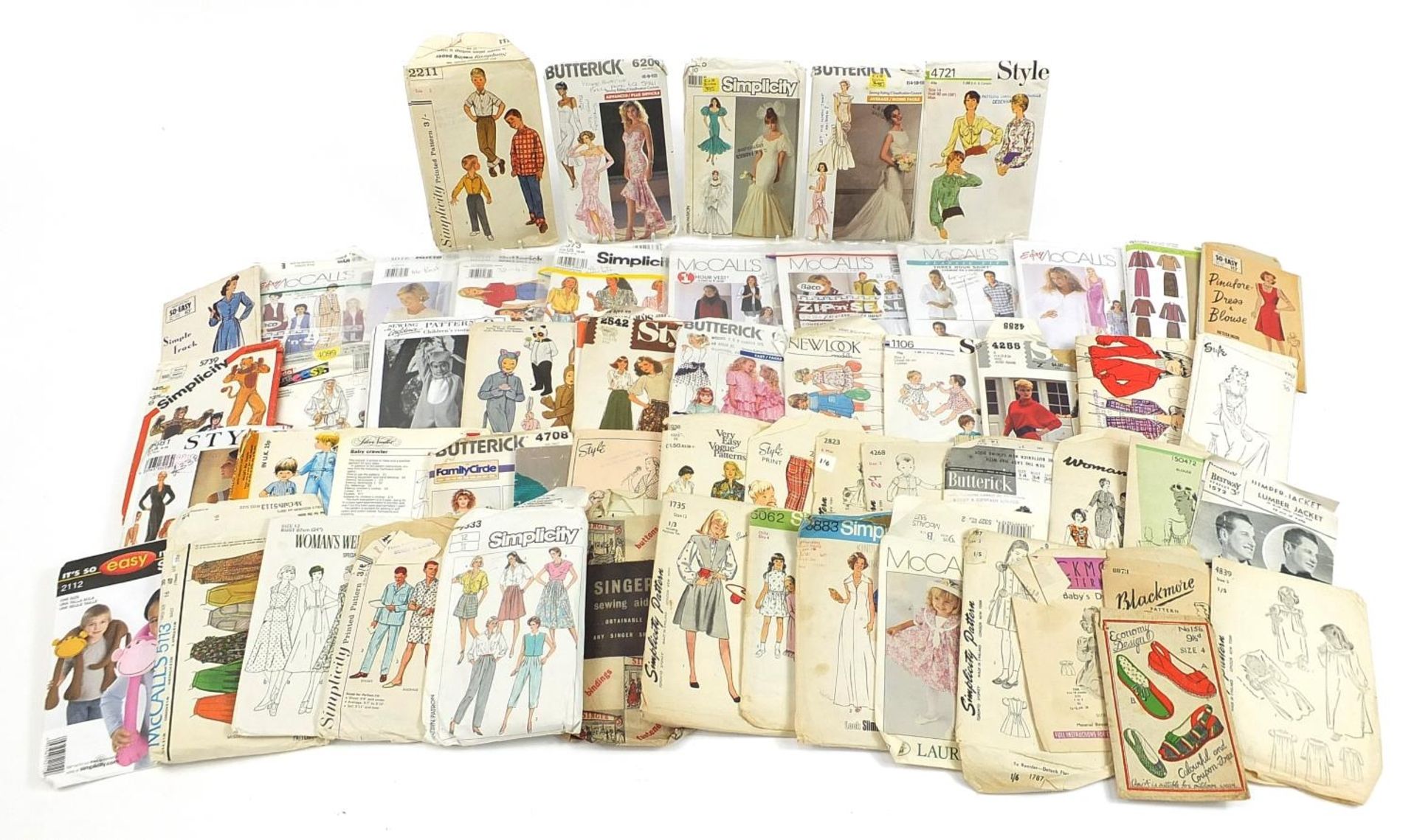 Vintage sewing patterns including Simplicity, Butterick, McCalls and Style