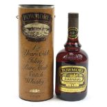 Bottle of Bowmore Single Malt Scotch whiskey aged 12 years with box