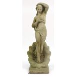 Large garden stoneware nude figurine, 112cm high