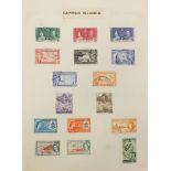 Commonwealth stamps including Cayman, China and Ceylon arranged on several pages