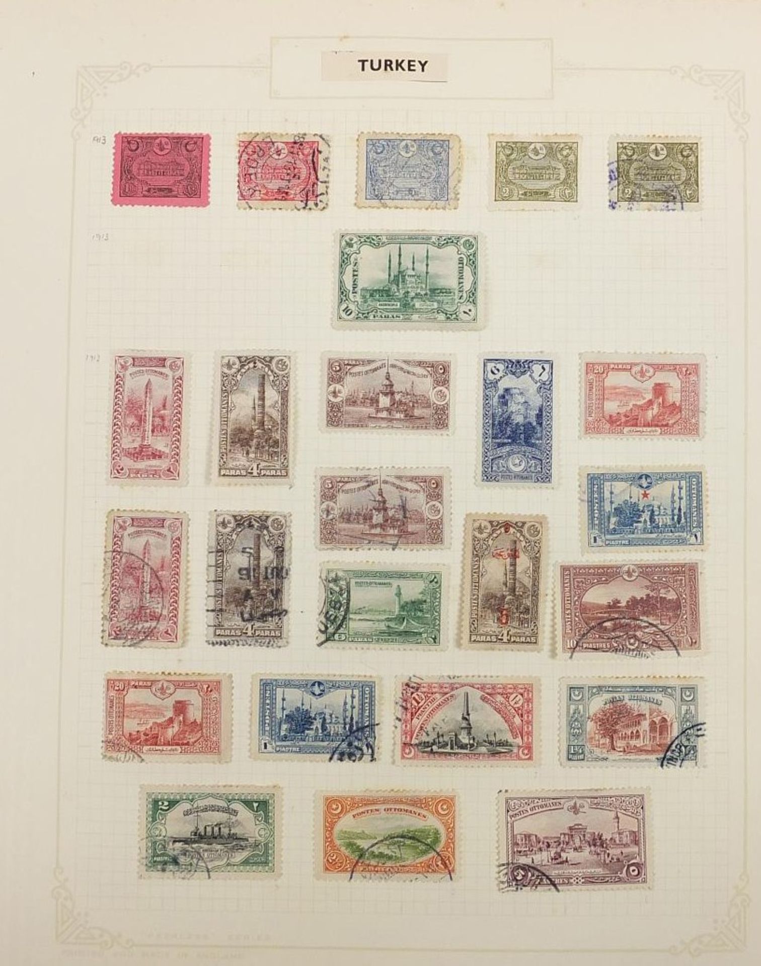 Foreign collection mainly early Turkey and Middle East stamps arranged on several pages - Image 2 of 9