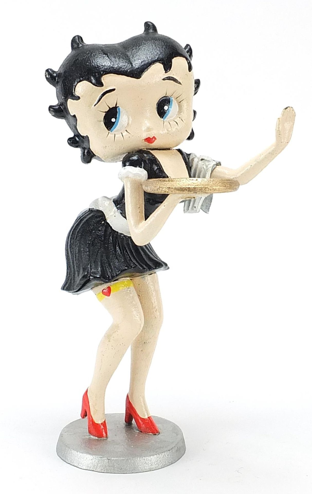 Cast iron Betty Boop waitress figurine, 30cm high