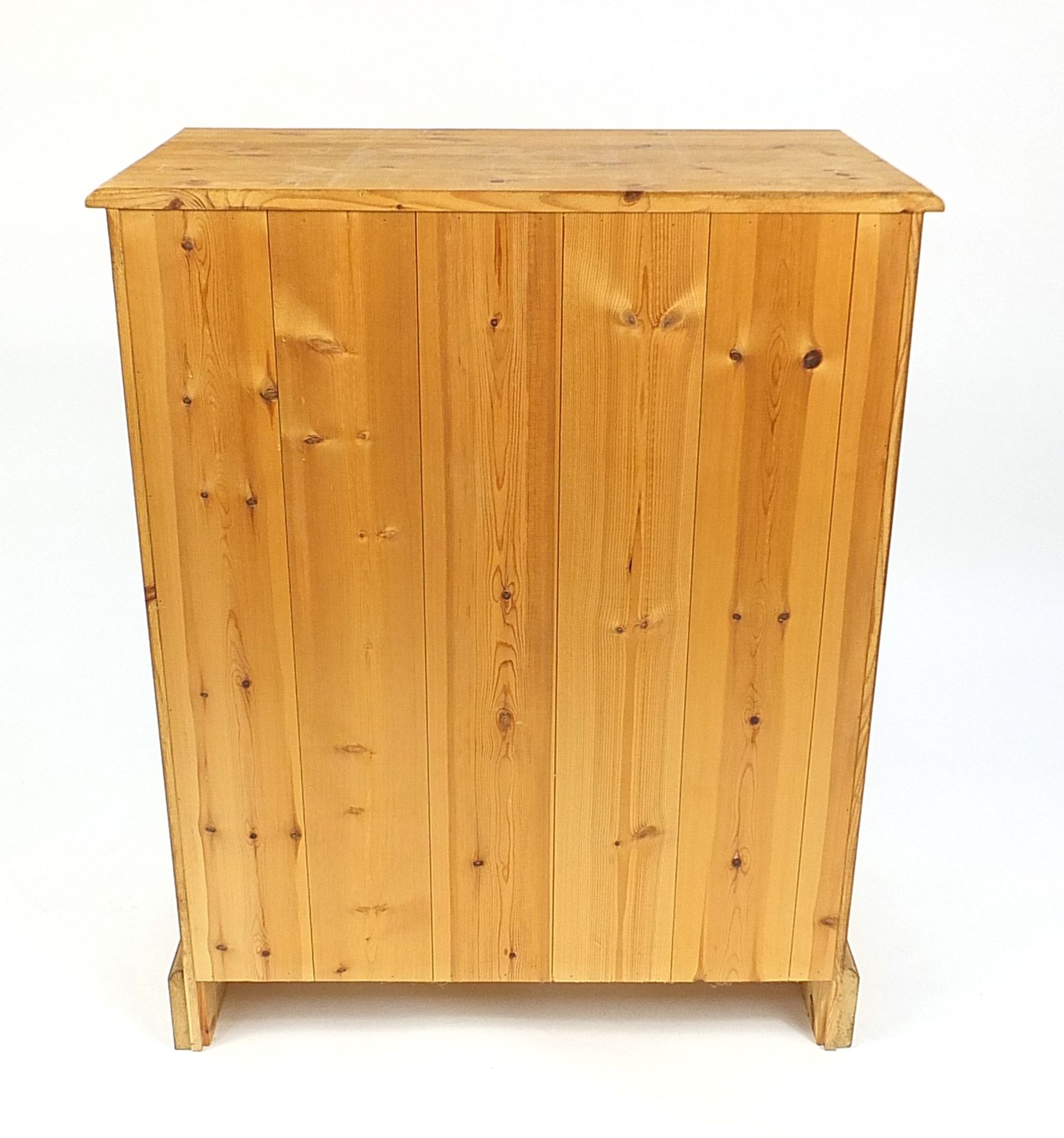 Pine two door cupboard, 102cm H x 79cm W x 43cm D - Image 4 of 4