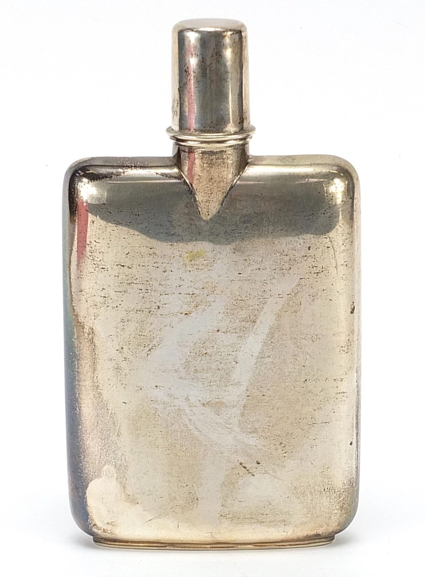 German 835 silver hip flask, 16cm high, 176.5g