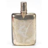 German 835 silver hip flask, 16cm high, 176.5g