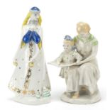Two Russian porcelain figurines, the largest 28cm high