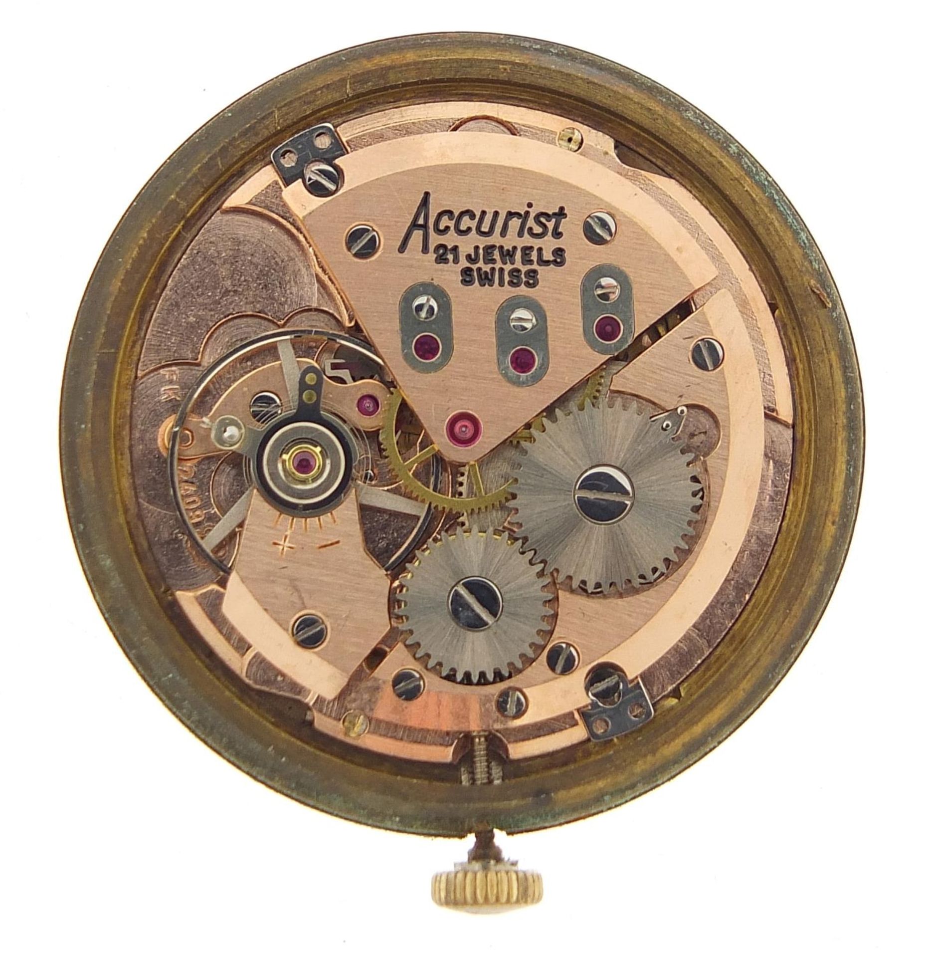 Accurist, gentlemen's 9ct gold wristwatch with date aperture, 34mm in diameter - Image 4 of 6