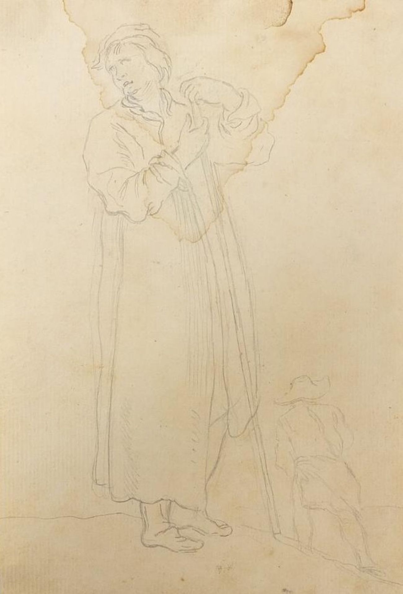 School of George Hayter - Classical figures, children and gentlemen wearing uniform, five pencil - Image 12 of 17