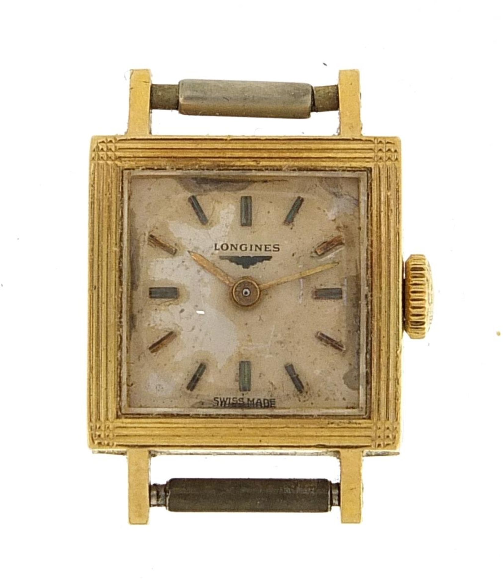 Longines, 18ct gold ladies manual wind wristwatch, the movement numbered 11367137, the case 16mm