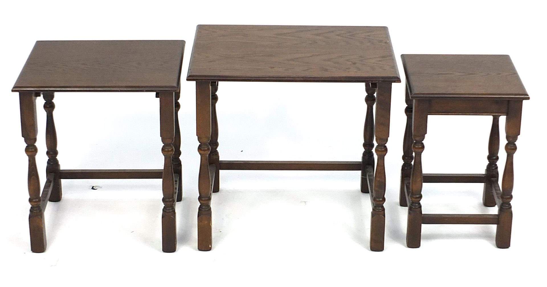 Two nests of three occasional tables, the largest 52cm H x 56cm W x 40.5cm D - Bild 2 aus 3
