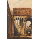 Manner of Samuel Prout - Canterbury Cathedral, Kent, 19th century watercolour on paper, unframed,