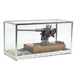 Military interest scratch built model of 4.7ins Q.F. Naval gun made by W R Davies, housed in a