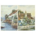 W Sands - In the West Country and A Dorset Cottage, pair of 19th century watercolours, mounted,