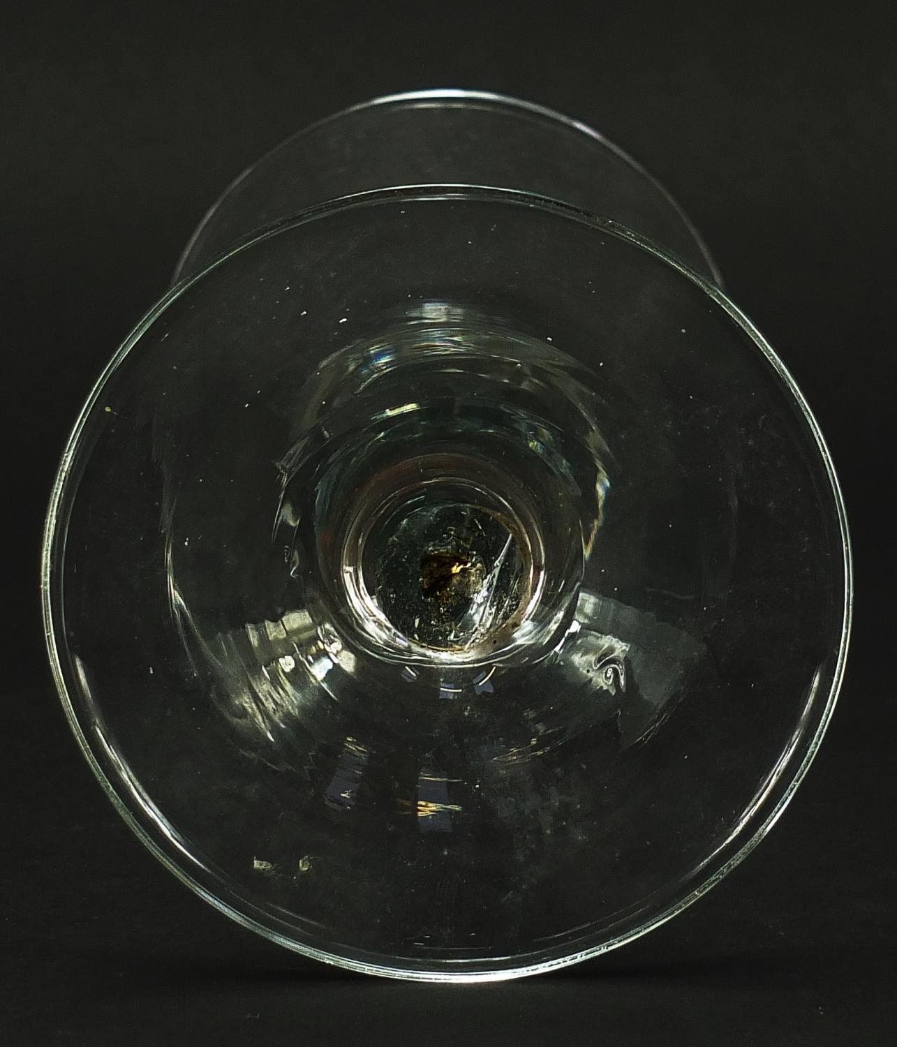 Large 18th century wine glass, 19cm high - Image 3 of 3